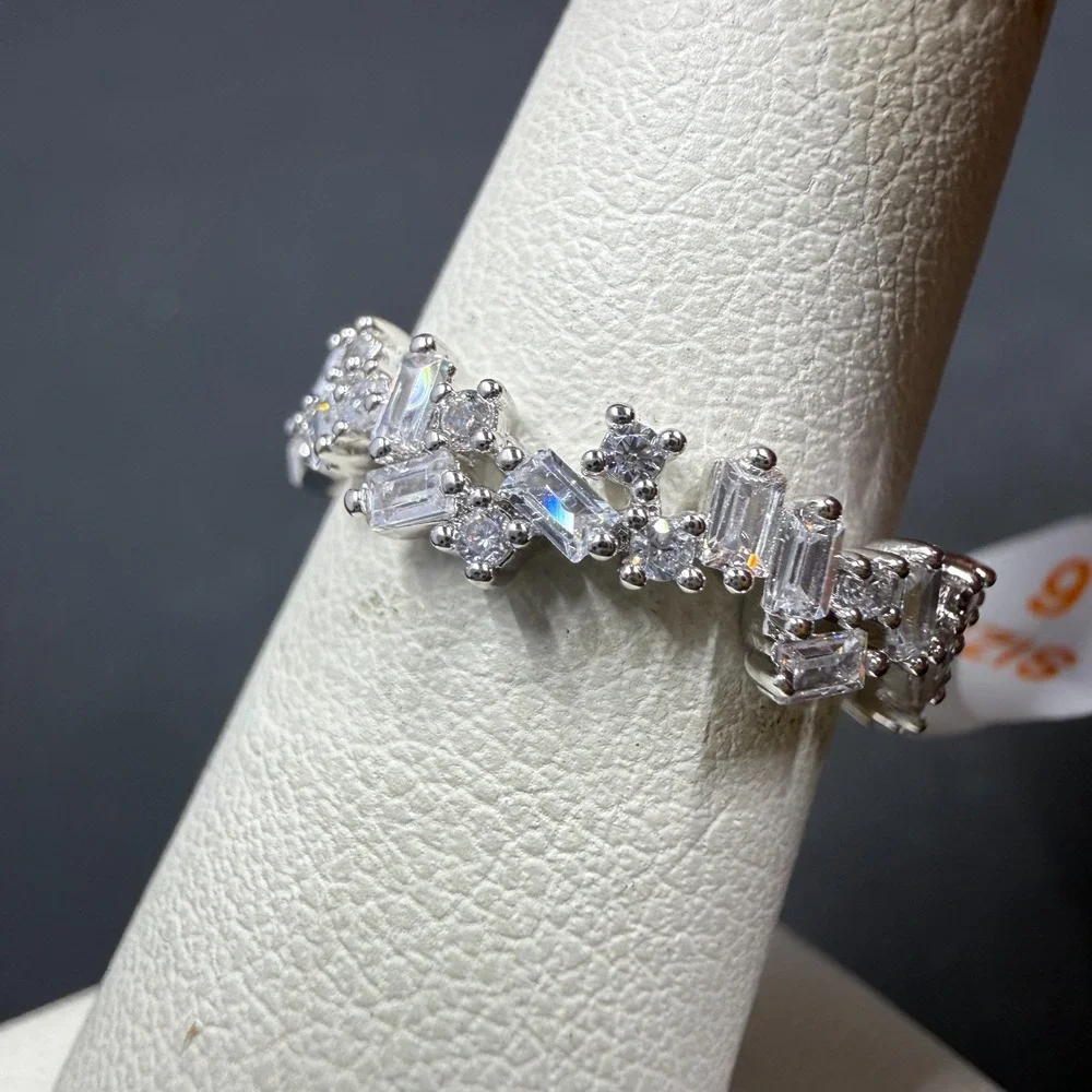 Bomb Party Now's The Time Size 6 Ring Diamond CZ RBP5912 Rhodium